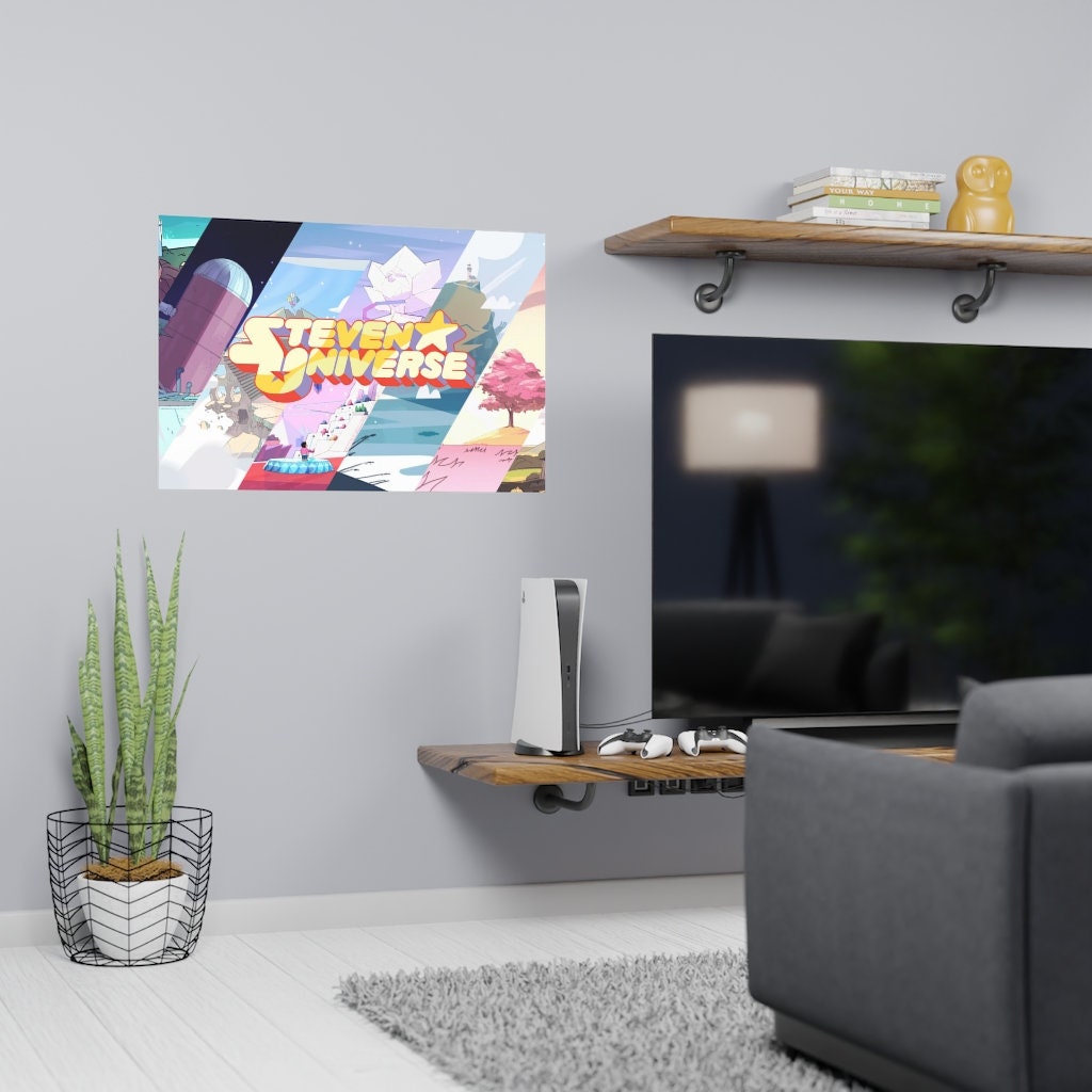 Steven Universe Locations Poster, The Crystal Gems, Steven Universe Artwork, Steven Universe GiftWall Print, Perfect for Bedroom & Desk