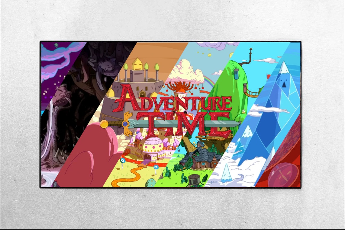 Adventure Time Locations Poster with Candy Kingdom & Treehouse | Minimalist Tv Series Poster | Custom Poster | Wall Art Print | Home Decor