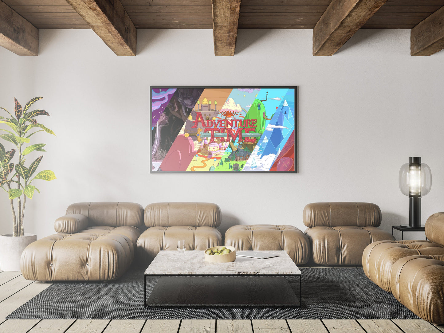 Adventure Time Locations Poster with Candy Kingdom & Treehouse | Minimalist Tv Series Poster | Custom Poster | Wall Art Print | Home Decor