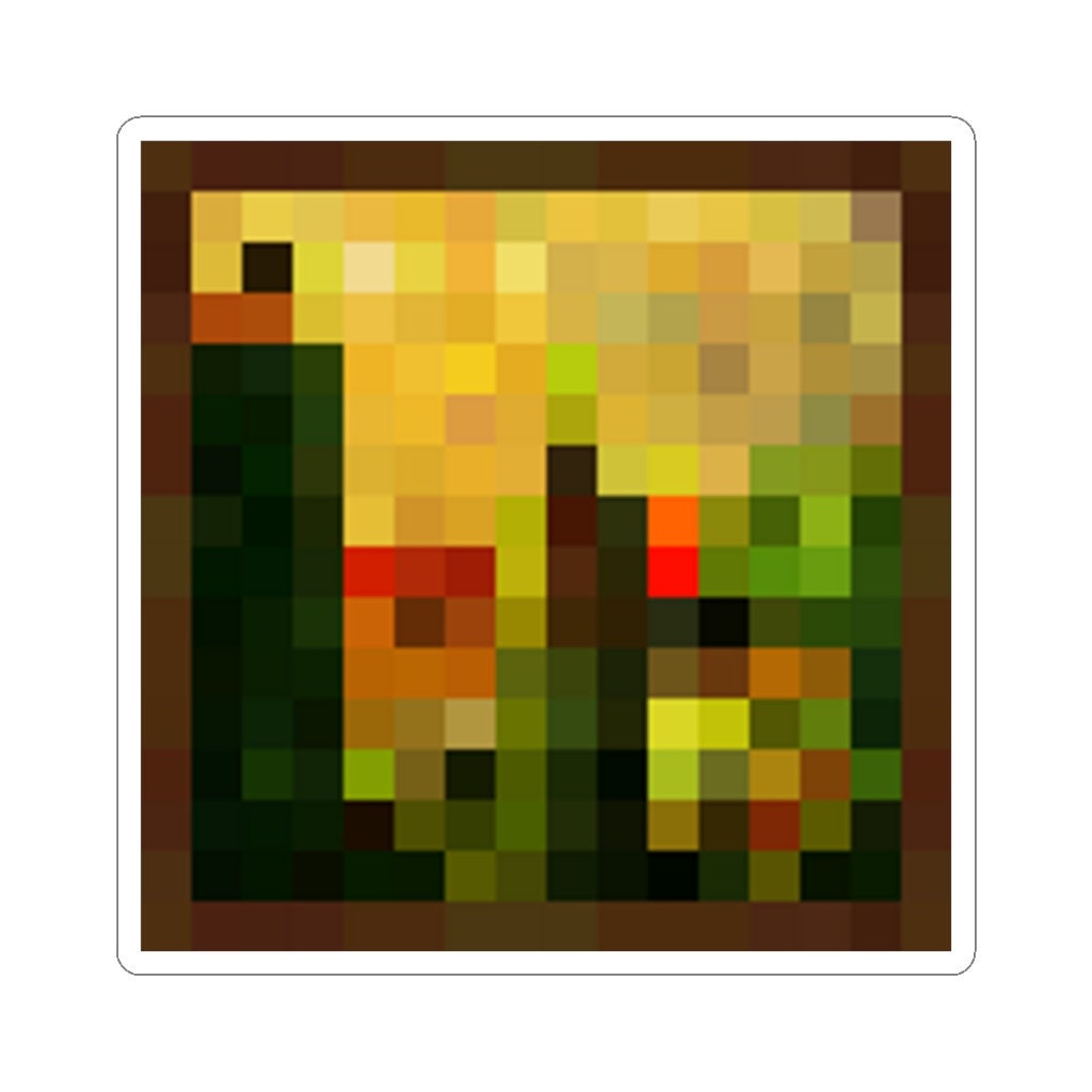 Minecraft Painting "" Sticker, Vinyl Sticker, Minecraft Laptop Stickers, Video Game Stickers, Hydroflask Stickers.