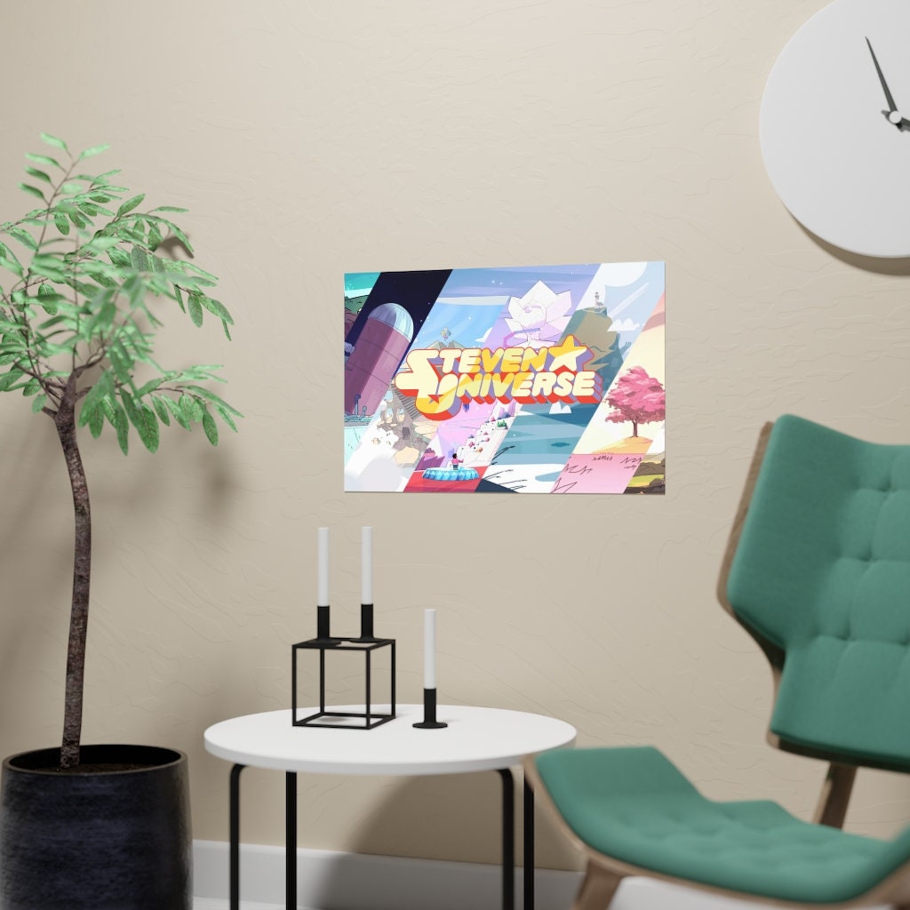 Steven Universe Locations Poster,  The Crystal Gems, Steven Universe Artwork, Steven Universe GiftWall Print, Perfect for Bedroom & Desk