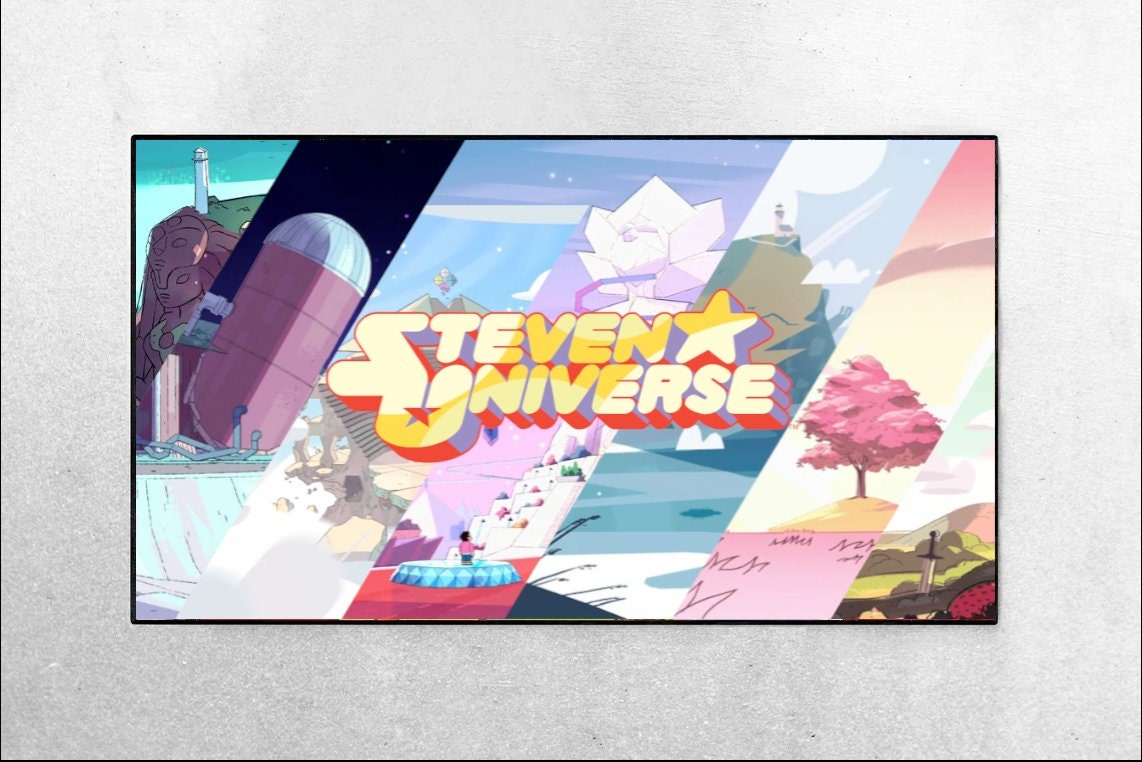 Steven Universe Locations Poster,  The Crystal Gems, Steven Universe Artwork, Steven Universe GiftWall Print, Perfect for Bedroom & Desk