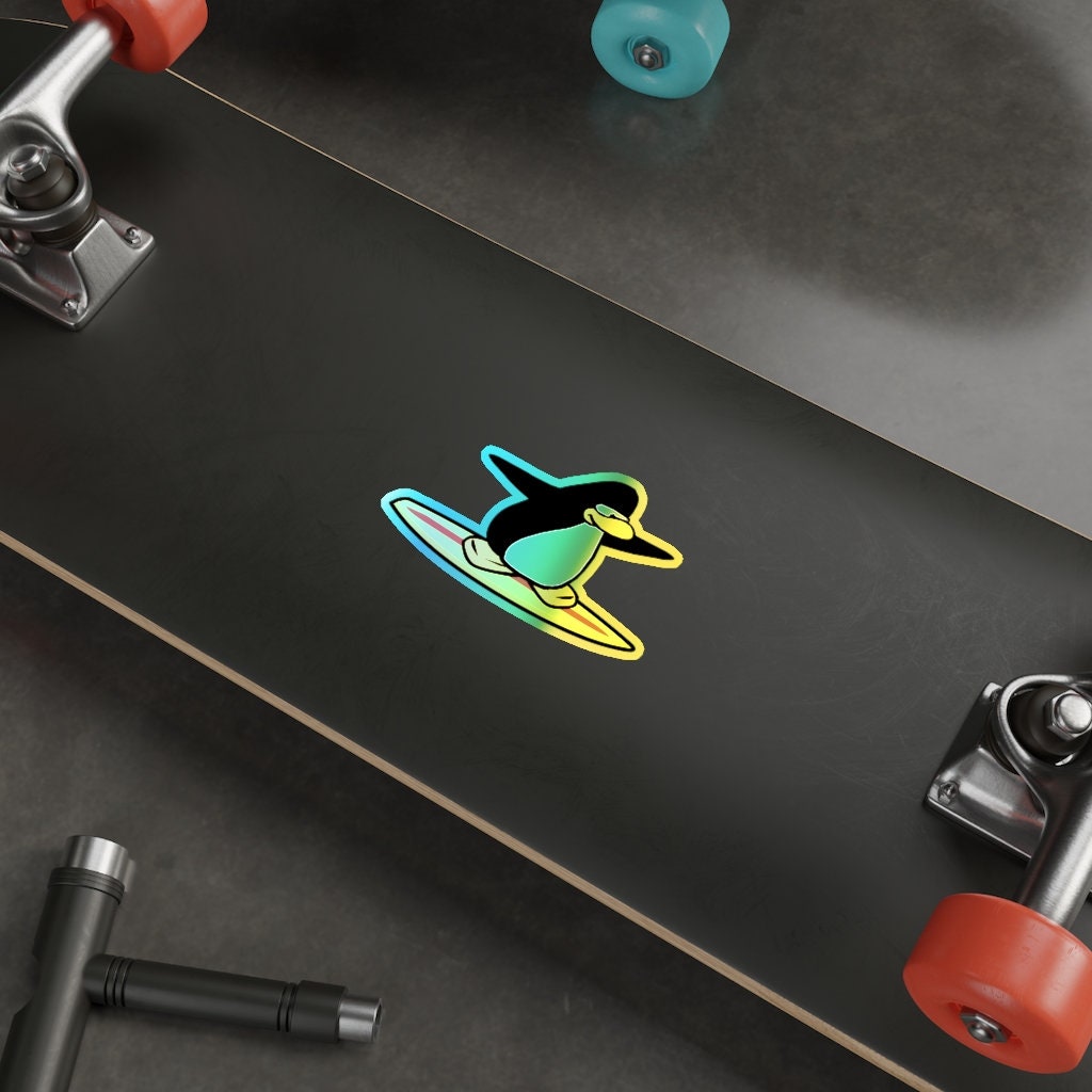 Club Penguin Holographic Surfing Sticker